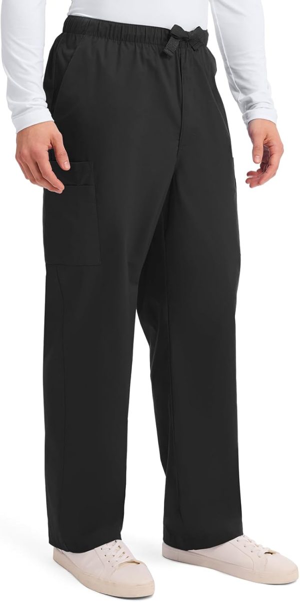 Cherokee Mens Medical Scrub Pants Cotton Stretch Cargo-4