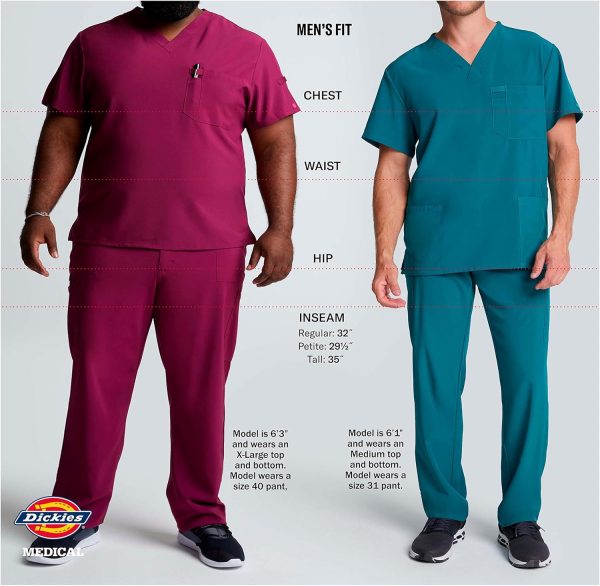 Pavo Mens Scrub Pants Comfortable Durable Medical Joggers-2