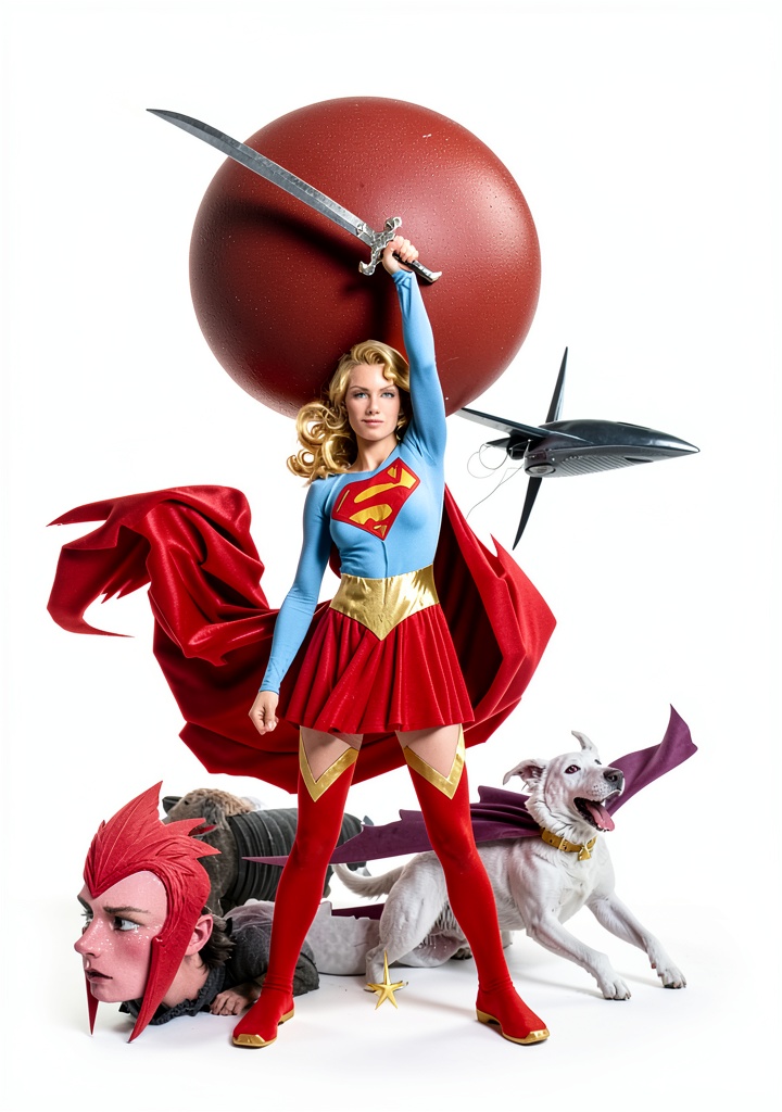 Installing Supergirl Woman of Tomorrow DC Comic Book Series on a wooden desk