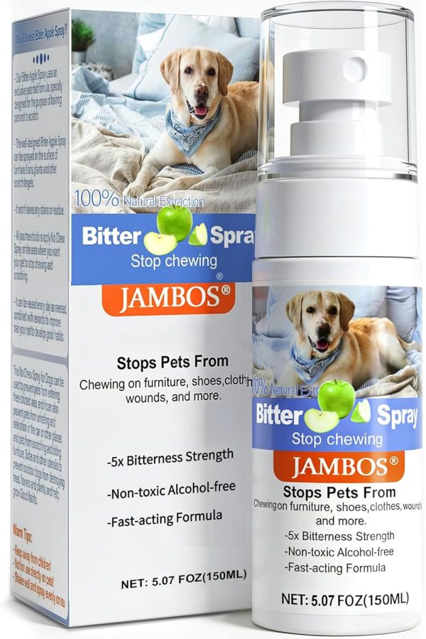 JAMBOS Dog Repellent Spray No Chew Pet Safe Furniture-0