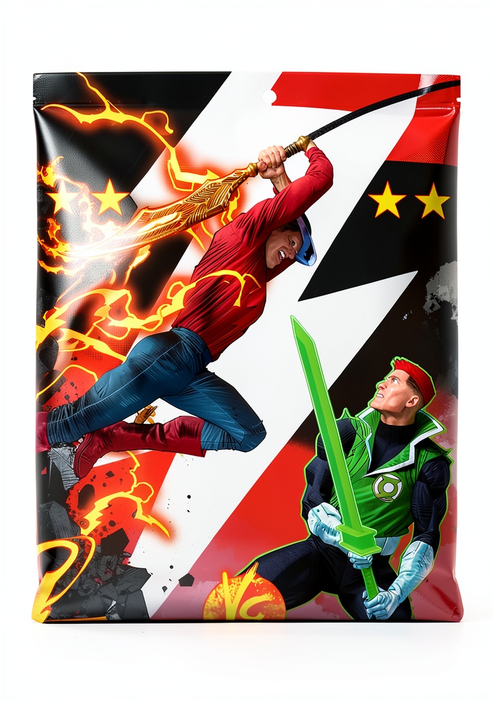 The Flash graphic novel cover showcasing dynamic superhero art