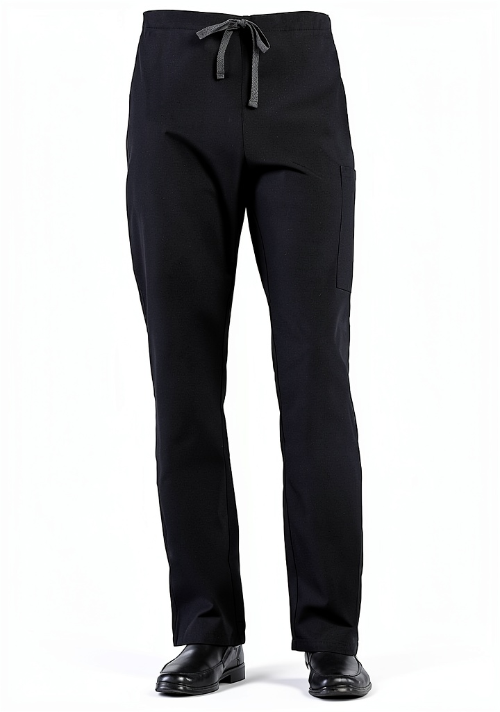 Medical professional wearing unisex medical scrub pants with cargo pockets during hospital shift