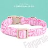 Faygarsle Dog Collar Pink Bow Cotton Adjustable Pet Collar-1