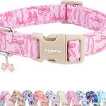 Faygarsle Dog Collar Pink Bow Cotton Adjustable Pet Collar-0
