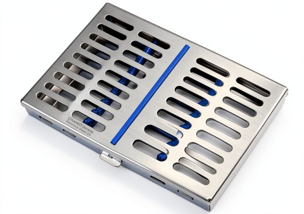 German Steel Dental Cassette Rack Tray by MMD Holds 10 Instruments-0