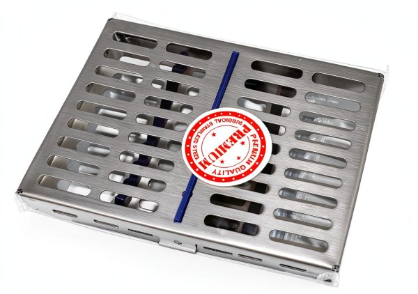 German Steel Dental Cassette Rack Tray by MMD Holds 10 Instruments-6