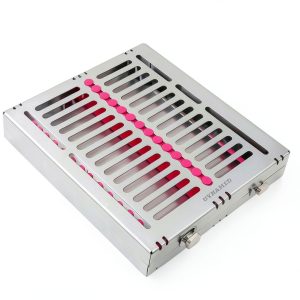 Dental Autoclave Cassettes Rack Pink CYNAMED 4RT7A8-90 15 Instruments-0