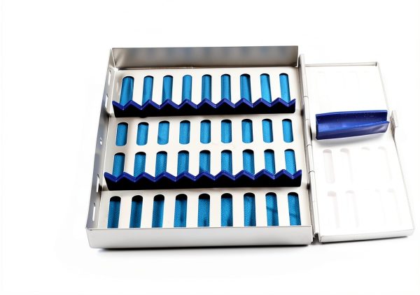 German Steel Dental Cassette Rack Tray by MMD Holds 10 Instruments-1