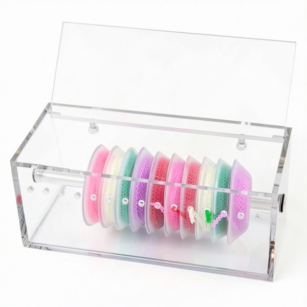 Dental Power Chain Organizer Case Vocadok Acrylic Rack Holds 15 Chains-0