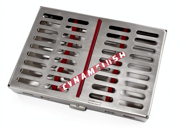 German Stainless Dental Cassette Rack Tray for 10 Instruments-0
