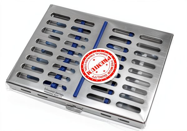 German Steel Dental Cassette Rack Tray by MMD Holds 10 Instruments-5