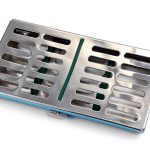 Stainless Dental Autoclave Cassette Rack Tray 7 Instruments Green WSI-0