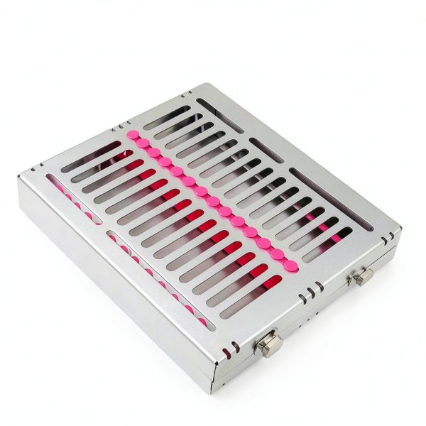 Dental Autoclave Cassettes Rack Pink CYNAMED 4RT7A8-90 15 Instruments-3