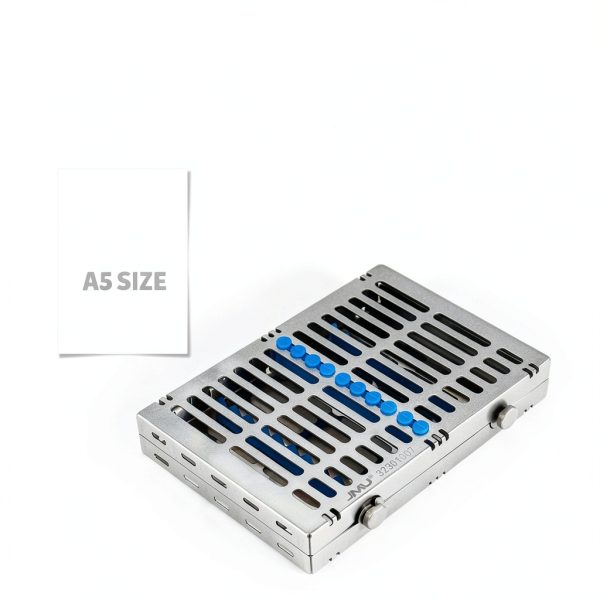 JMU Dental Autoclave Sterilization Cassettes for 10 Instruments, Detachable Instrument Cassette Rack, Blue-2