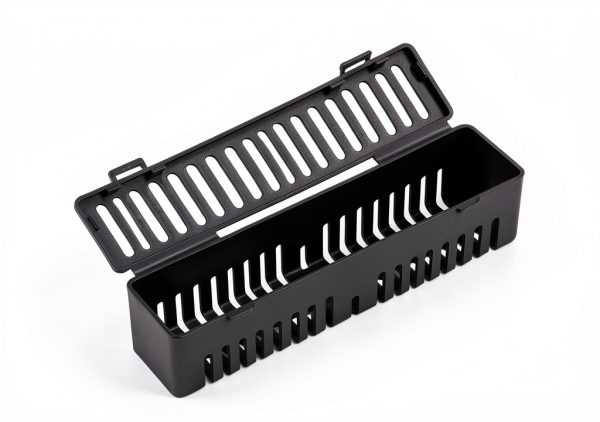 Dental Instrument Autoclave Box, Plastic Dental Box Container Plastic Dental Instrument Cleaning Box Instrument Cleaning Container Cleaning Box (Black)-2
