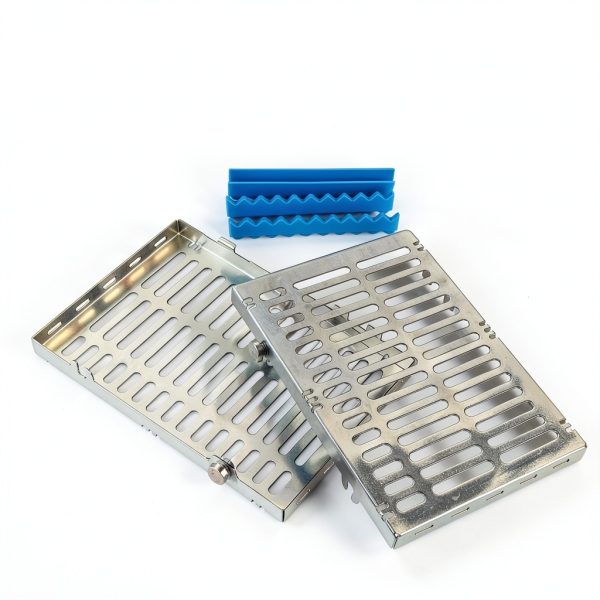 JMU Dental Autoclave Sterilization Cassettes for 10 Instruments, Detachable Instrument Cassette Rack, Blue-1