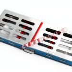 New German Stainless Dental Autoclave Sterilization Cassette Rack Box Tray for 5 Instrument RED-0