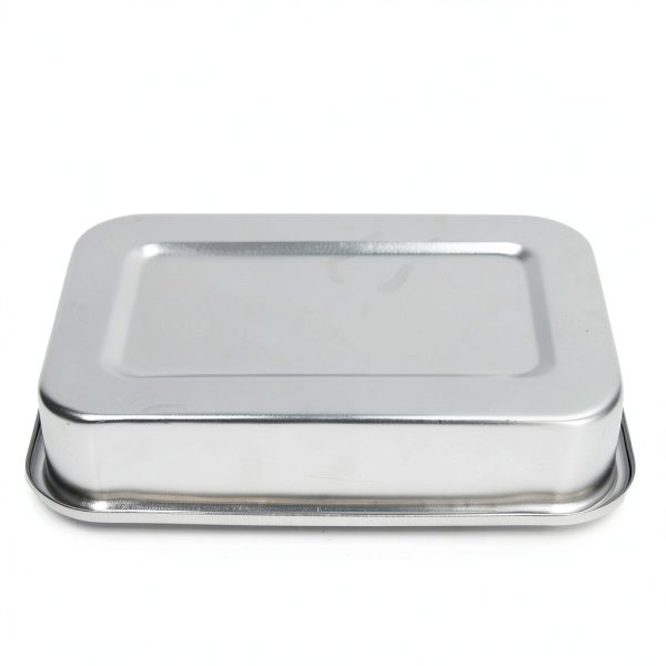 Stainless Steel Instrument Tray Organizer Holder with Lid & Handle Grip-3