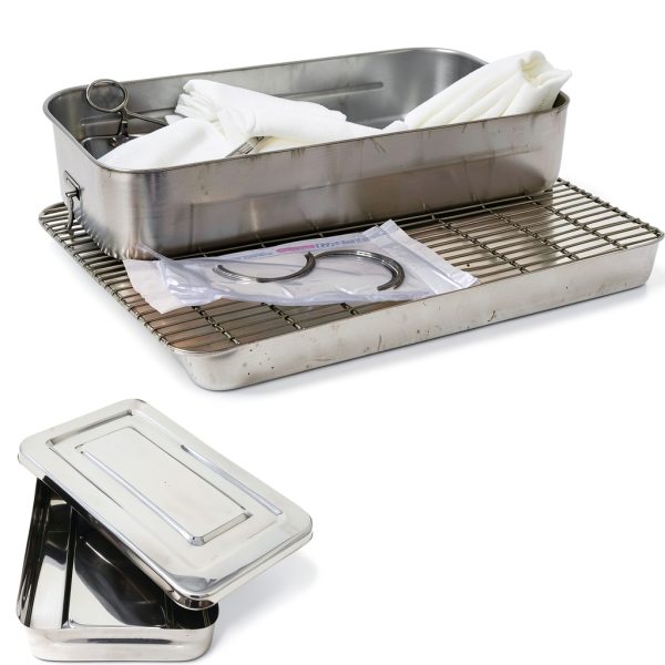 Stainless Steel Surgical Dental Sterilizer Box A2Z SCILAB 10L x 6W x-6