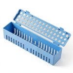 JMU Dental Instrument Sterilizat Case, Plastic Autoclavale Cassette Case, 1 Pack, Blue-0