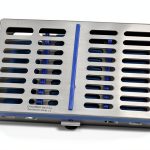 German Stainless Dental Instruments Autoclave Sterilization Cassette 7.25" X 5" X 0.75" Tray Racks Box for 10 Instruments-0