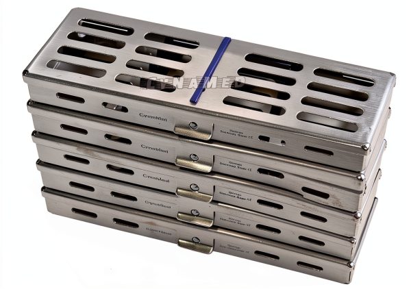 Dental Sterilization Cassette Set of 5 Autoclave Racks MMD 7x2.5-6