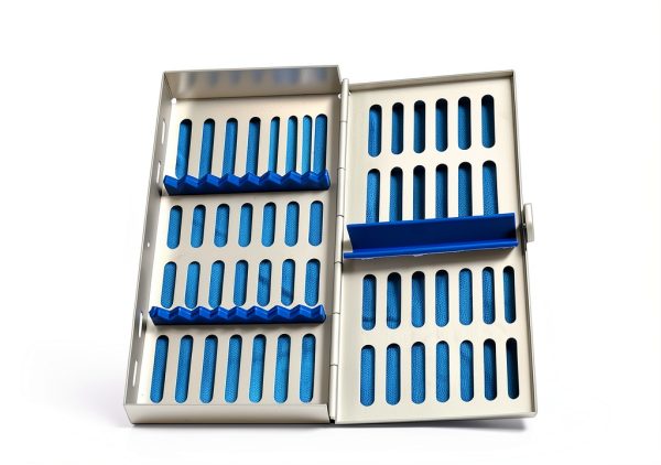 German Stainless Dental Instruments Autoclave Sterilization Cassette 7.25" X 5" X 0.75" Tray Racks Box for 10 Instruments-2
