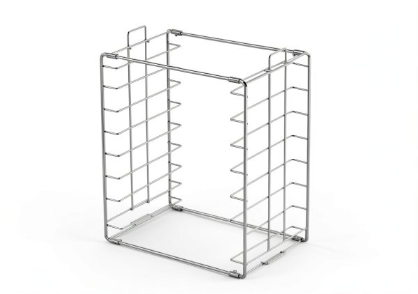 Moxweyeni Instrument Tray Rack Dental Instruments Organizer Chrome Tray Rack for Size B Trays and Lids, Holds 8 Trays-2