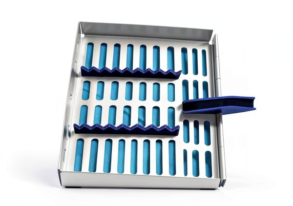 German Stainless Dental Instruments Autoclave Sterilization Cassette 7.25" X 5" X 0.75" Tray Racks Box for 10 Instruments-8