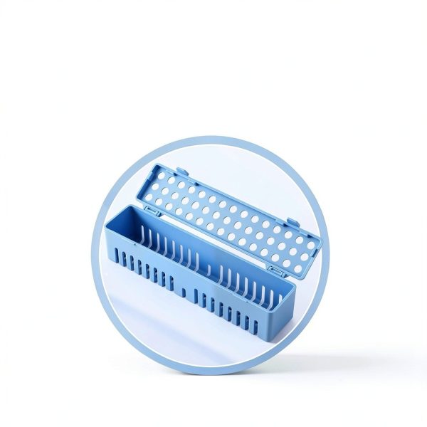 JMU Dental Instrument Sterilizat Case, Plastic Autoclavale Cassette Case, 1 Pack, Blue-6