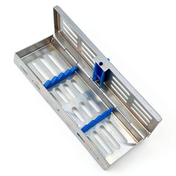 German Dental Autoclave Cassette Rack - CYNAMED Blue 5-Instrument Tray-2