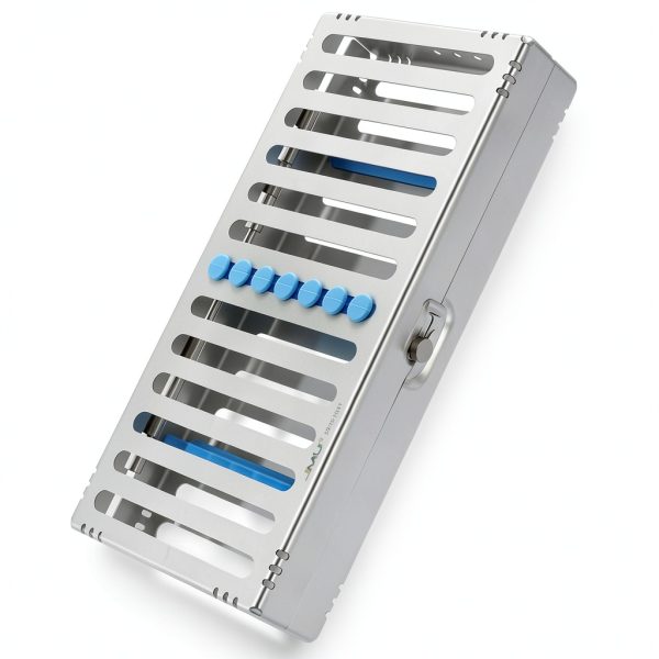 JMU Dental Sterilization Cassette for 7 Instruments Hinge Design Rack-0