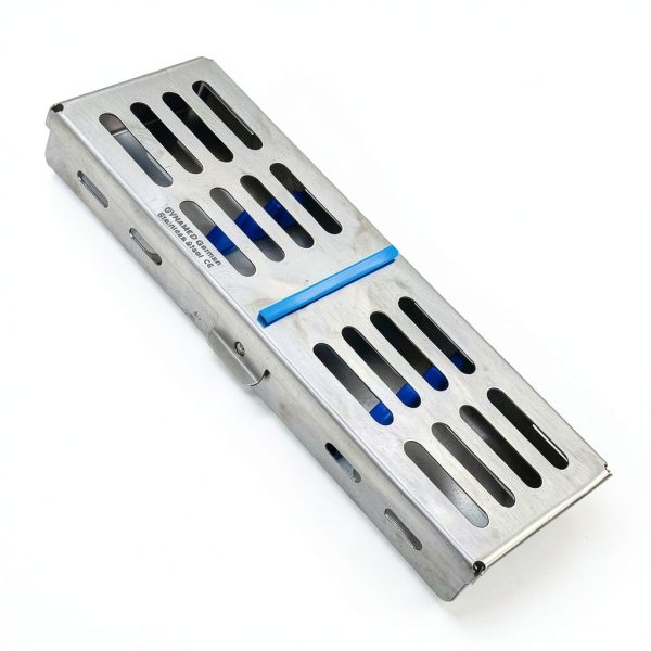 German Dental Autoclave Cassette Rack - CYNAMED Blue 5-Instrument Tray-3