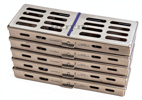 Dental Sterilization Cassette Set of 5 Autoclave Racks MMD 7x2.5-0