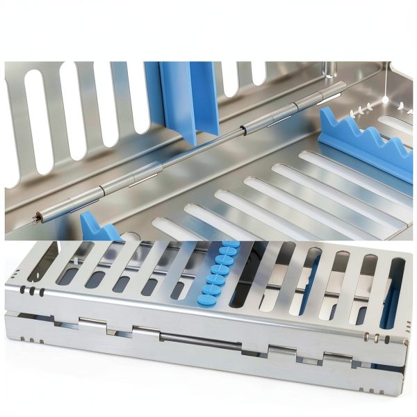 JMU Dental Sterilization Cassette for 7 Instruments Hinge Design Rack-3