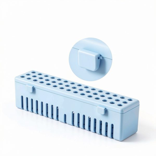 JMU Dental Instrument Sterilizat Case, Plastic Autoclavale Cassette Case, 1 Pack, Blue-3