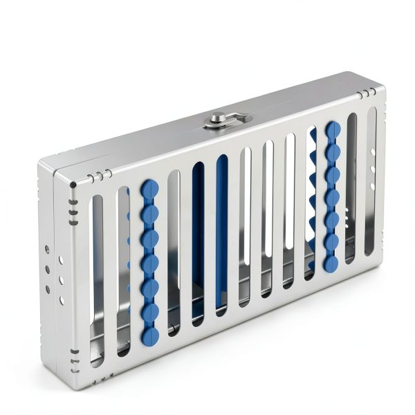 JMU Dental Sterilization Cassette for 7 Instruments Hinge Design Rack-4